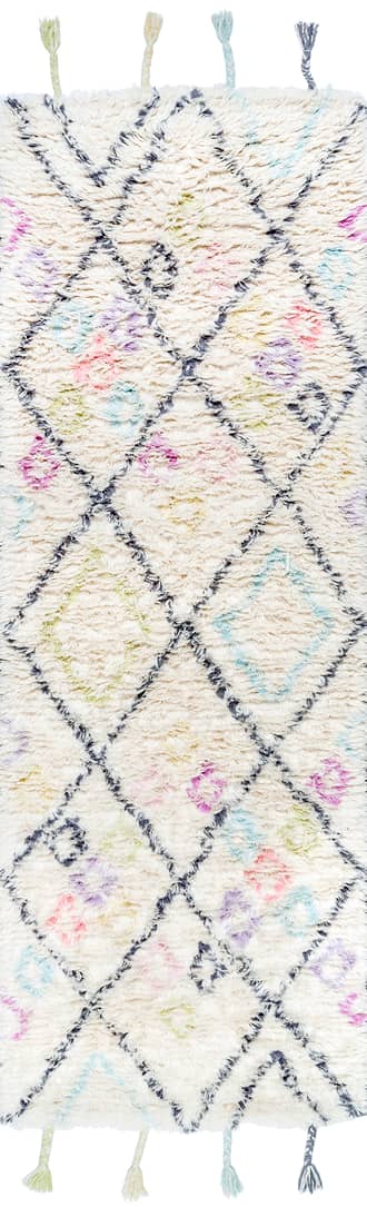 2' 6" x 8' Pastel Diamonds Nursery Rug primary image