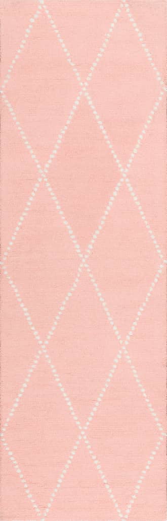 2' 6" x 8' Dotted Diamond Trellis Nursery Rug primary image