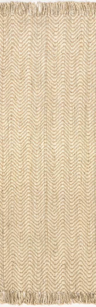 2' 6" x 8' Jute Wavy Chevron With Tassel Rug primary image