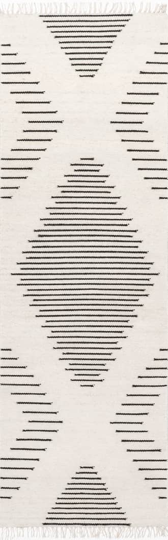 2' x 8' Indie Pinstripe Tasseled Rug primary image
