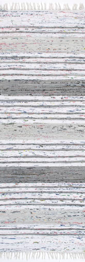 2' x 6' Flatwoven Mottled Stripes with Tassels Rug primary image