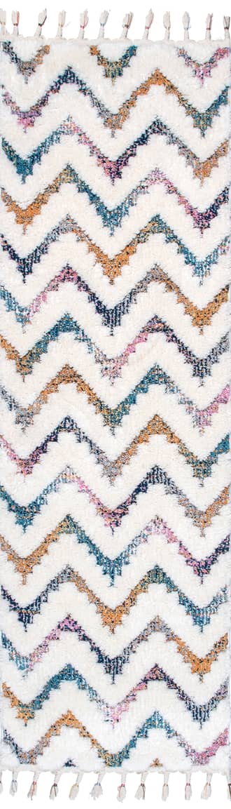 2' 8" x 8' Carved Chevron Shag Rug primary image