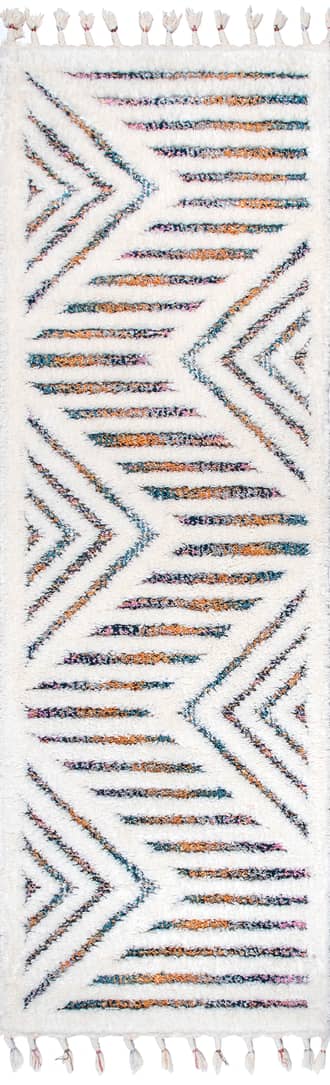 2' 8" x 8' Rippled Stripes Shag Rug primary image