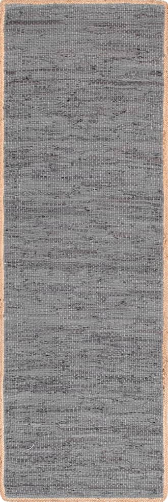 2' x 6' Solid Leather Flatweave Rug primary image