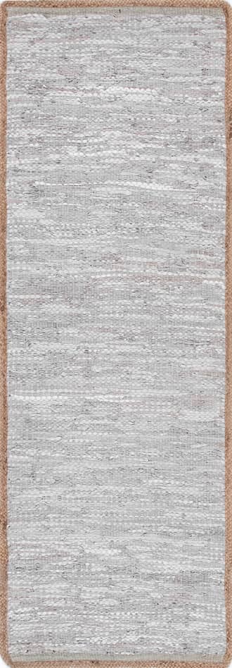 2' x 6' Solid Leather Flatweave Rug primary image