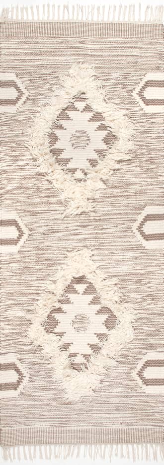 2' 8" x 10' Shaggy Moroccan Lattice Fringe Rug primary image