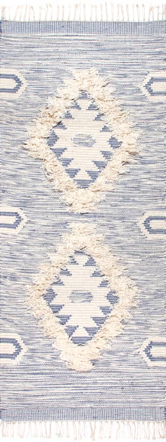 2' 8" x 10' Shaggy Moroccan Lattice Fringe Rug primary image