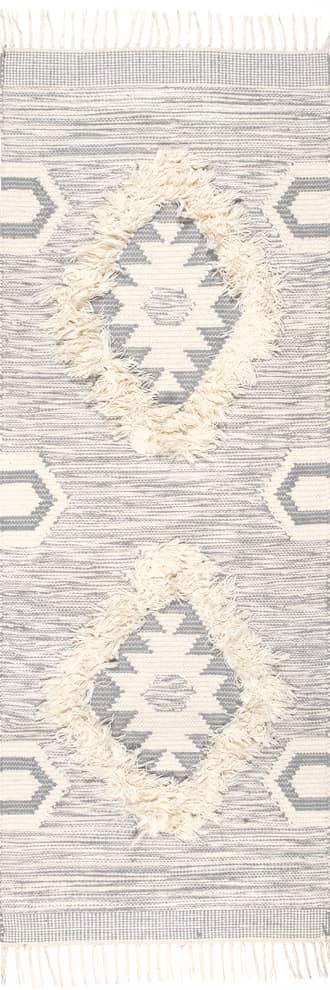 2' 6" x 6' Shaggy Moroccan Lattice Fringe Rug primary image