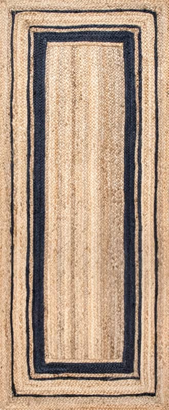 2' 6" x 6' Jute Braided Saturn Border Rug primary image