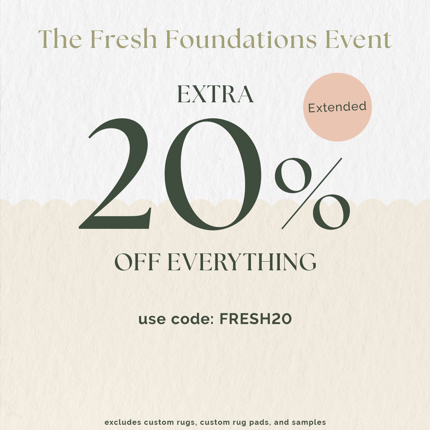 The Fresh Foundations Event Banner Extended