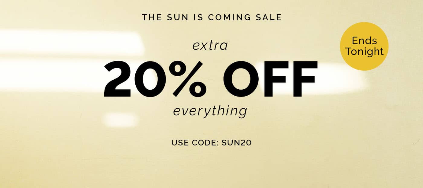 The Sun is Coming Sale Ends Tonight Banner