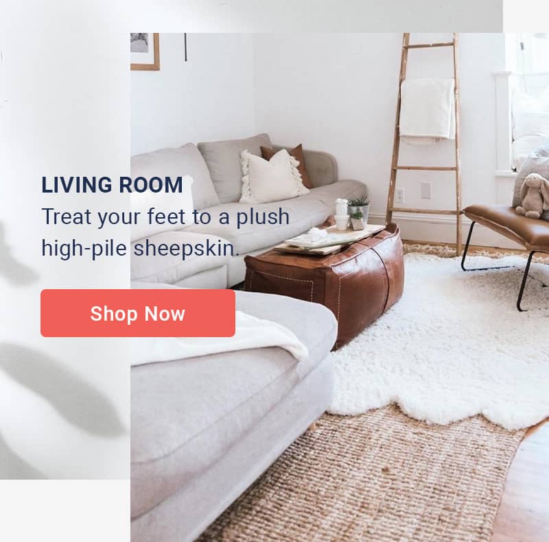 Living Room—Treat your feet to a plush high-pile sheepskin