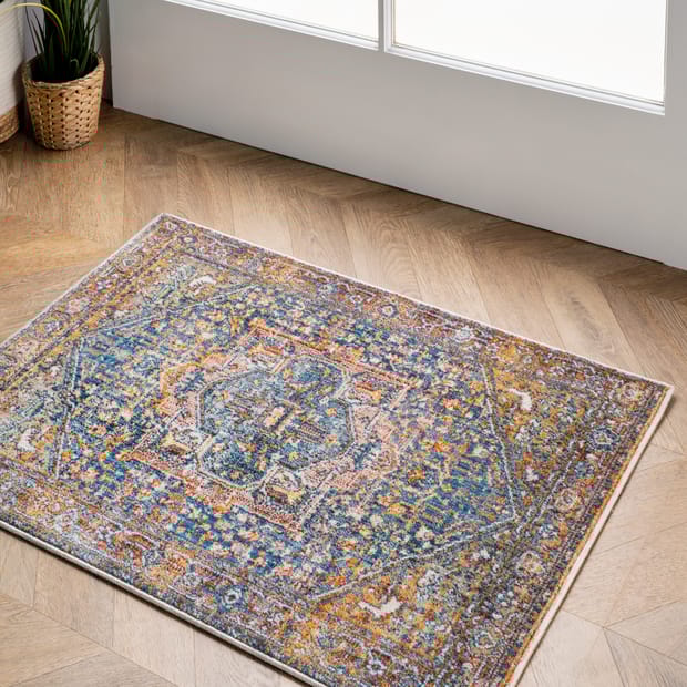 Edessa Tasseled Medallion Rust Rug