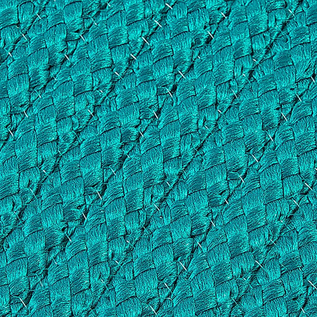 Solid Braided Indoor Outdoor Turquoise Rug, Turquoise Outdoor Rug