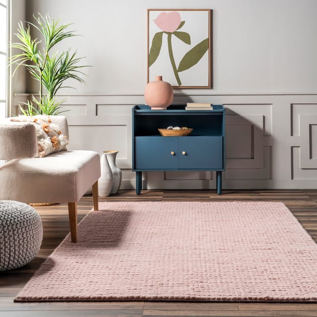 Cozy Wools Veronica Wool Braided Off White Rug, hand braided wool rug