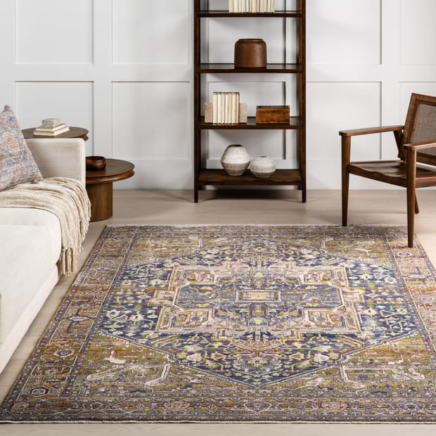 Edessa Tasseled Medallion Rust Rug