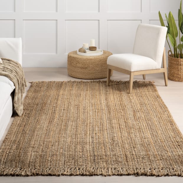 Maui Chunky Jute Tasseled Natural Rug
