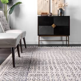 Ivory Checkered Diamonds Tassel Area Rug Ivory Checkered Diamonds Tassel Area Rug