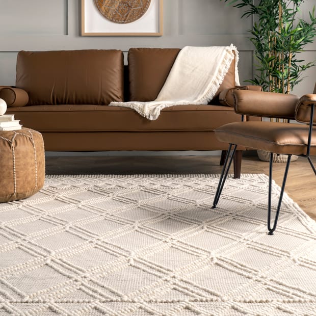 Pearla Argyle Trellis Ivory Rug