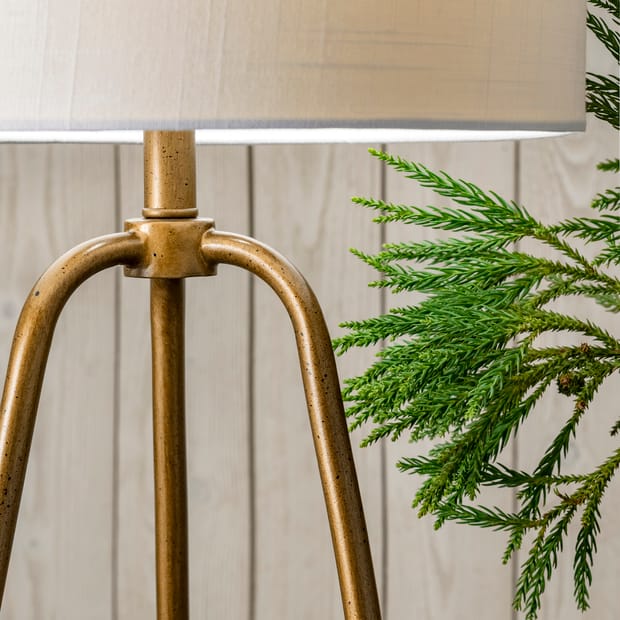 Alva 26inch Iron Industrial Tripod Table Lamp Brass Lamp