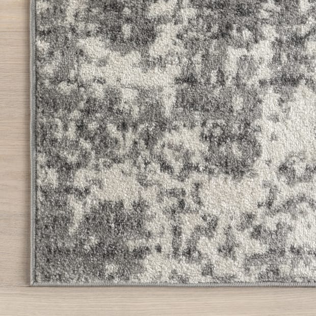 Granite Ruby Distressed Mist Gray Rug, 3×5 Kitchen Rugs