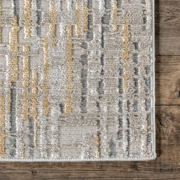 Alchemist Isabella Crosshatch Abstract Gold Rug