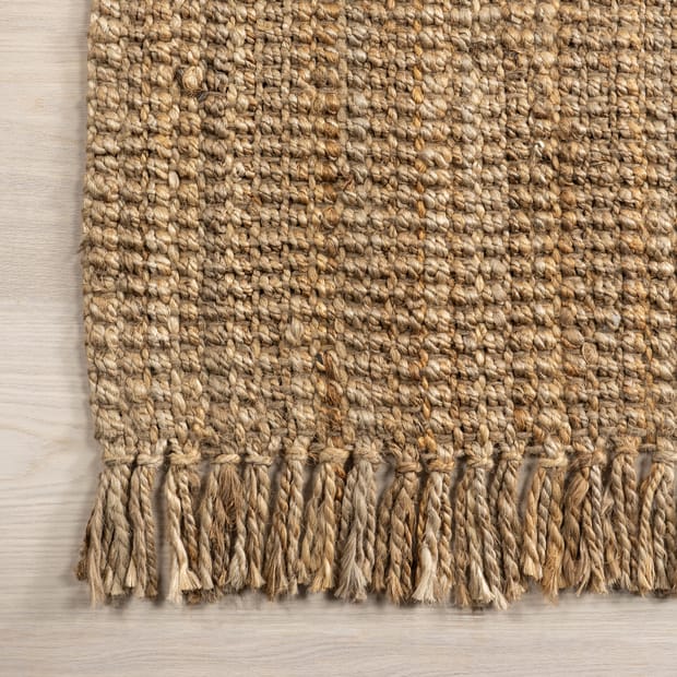 Maui Chunky Jute Tasseled Natural Rug