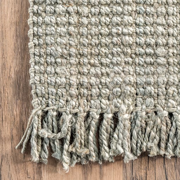 Maui Chunky Jute Tasseled Sage Rug