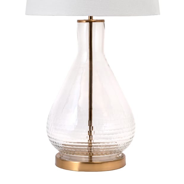 Textured Glass Flask Table Lamp Gold, Gold 24 Inch Emma Clear Glass Table Lamp