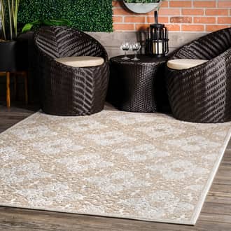 Raised Snowflake Tessellation Indoor/Outdoor Rug secondary image