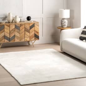 White shop area rug