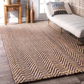 Handwoven Jute Jagged Chevron Rug secondary image