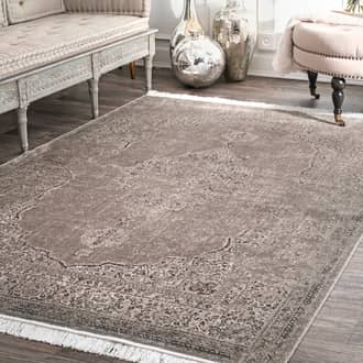 Withering Medallion Fringe Rug secondary image
