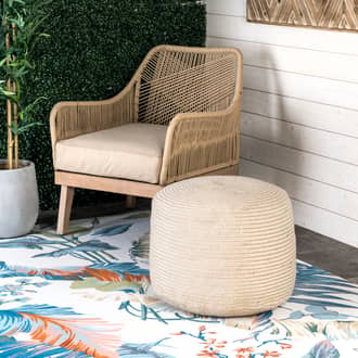 Braided Cable Indoor/Outdoor Pouf secondary image
