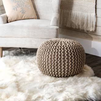 Knitted Cotton Pouf secondary image