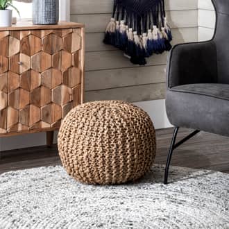 Knitted Jute Pouf secondary image