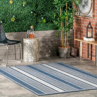 2' x 8' Bayadere Striped Indoor/Outdoor Rug secondary image