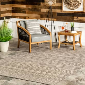 4' x 6' Striped Banded Indoor/Outdoor Rug secondary image