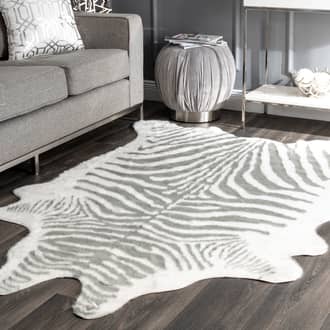 5' x 6' 7" Faux Zebra Hide Rug secondary image