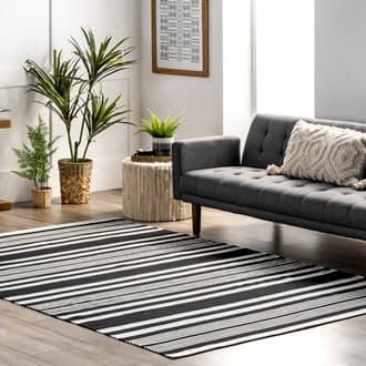 Noelle Reversible Cotton Striped Rug secondary image