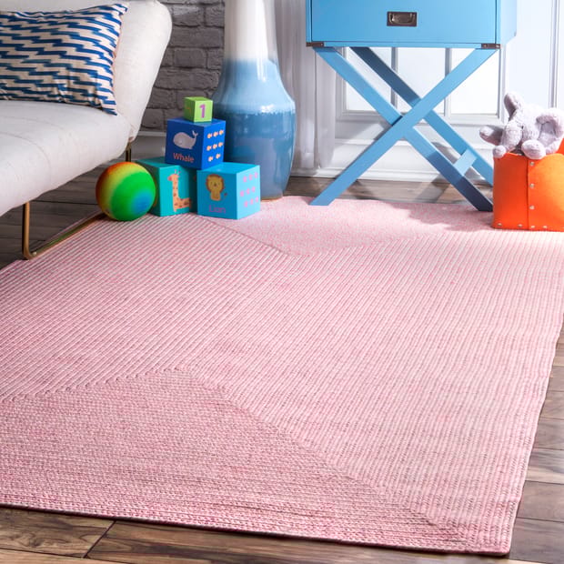 Jubilee Handmade Braided Indoor/Outdoor Pink Rug