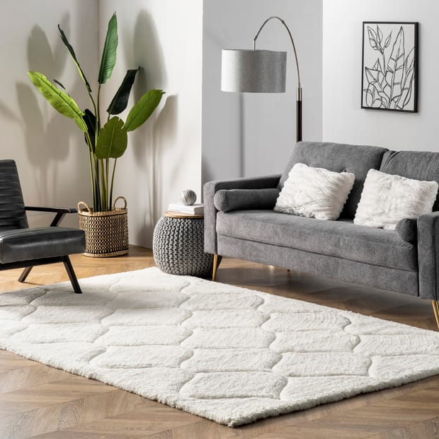 White And Gray Living Room Rug Baci Living Room