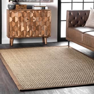 2' 6" x 6' Checker Weave Seagrass Rug secondary image