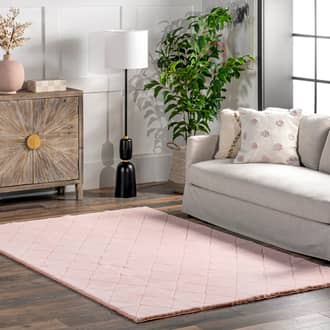 Jaylene Washable Solid Faux Rabbit Rug secondary image