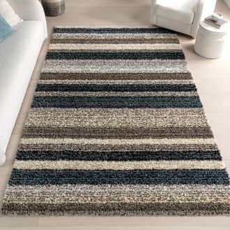 8' Striped Shaggy Rug secondary image