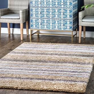 8' x 10' Striped Shaggy Rug secondary image