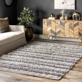 2' 6" x 6' Textured Banded Rug secondary image