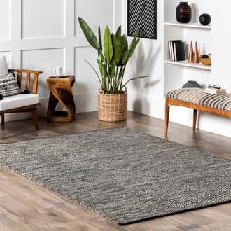 2' 6" x 6' Cotton Solid Flatweave Rug secondary image