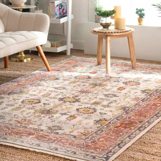 Persian Snowflakes Fringe Rug secondary image