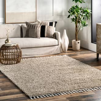 2' 6" x 8' Dream Solid Shag with Tassels Rug secondary image
